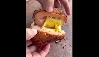 دستور ساده برای سوسیس شکم‌ پرِ خوشمزه/ویدیو 