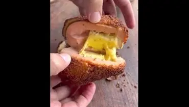 دستور ساده برای سوسیس شکم‌ پرِ خوشمزه/ویدیو 