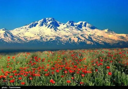 یخ‌زدگی کامل قله سبلان در آخرین روزهای تابستان + عکس