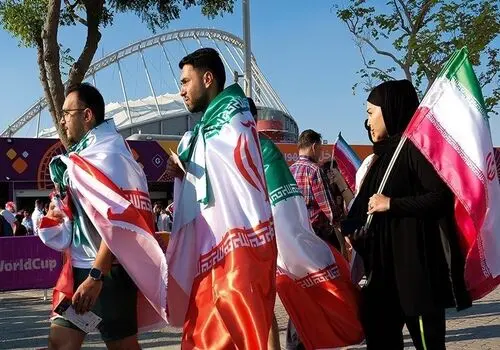 نمای بیرونی ورزشگاه محل دیدار امشب ایران و قطر+ فیلم