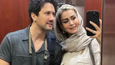 سلفی عاشقانه سپیده بزمی پور و شاهرخ استخری+عکس جدید