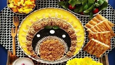 حلیم بادمجان مجلسی خوشمزه با برنج و گوشت
