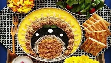 حلیم بادمجان مجلسی خوشمزه با برنج و گوشت
