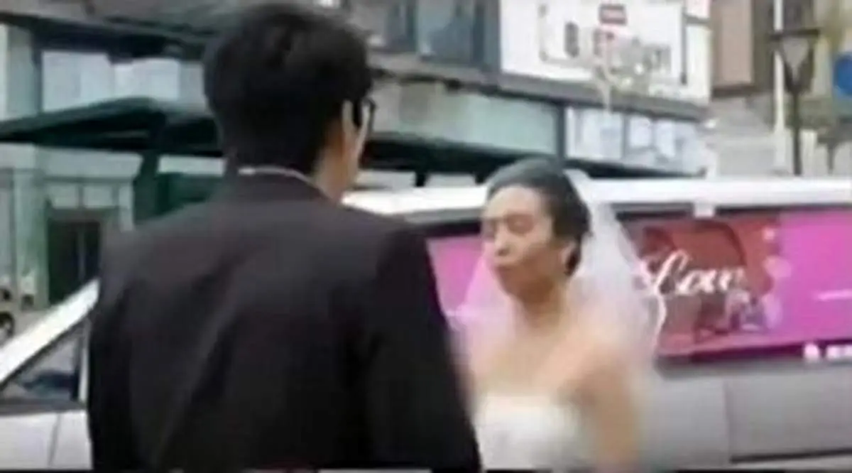 نه بزرگ داماد در روز جشن عروسی، عروس را نابود کرد!+ فیلم