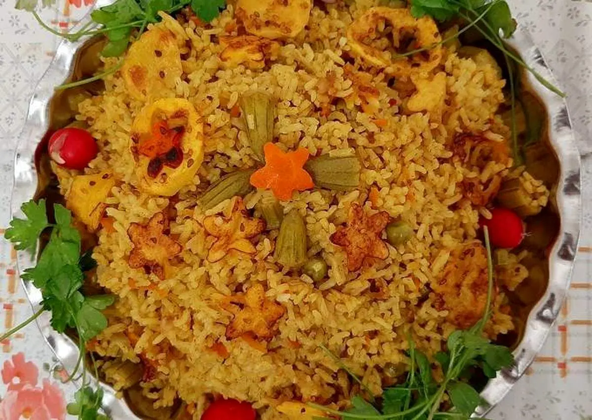 طرز تهیه بامیه پلو