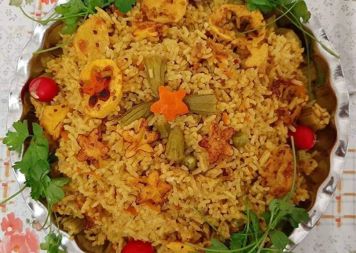 طرز تهیه بامیه پلو