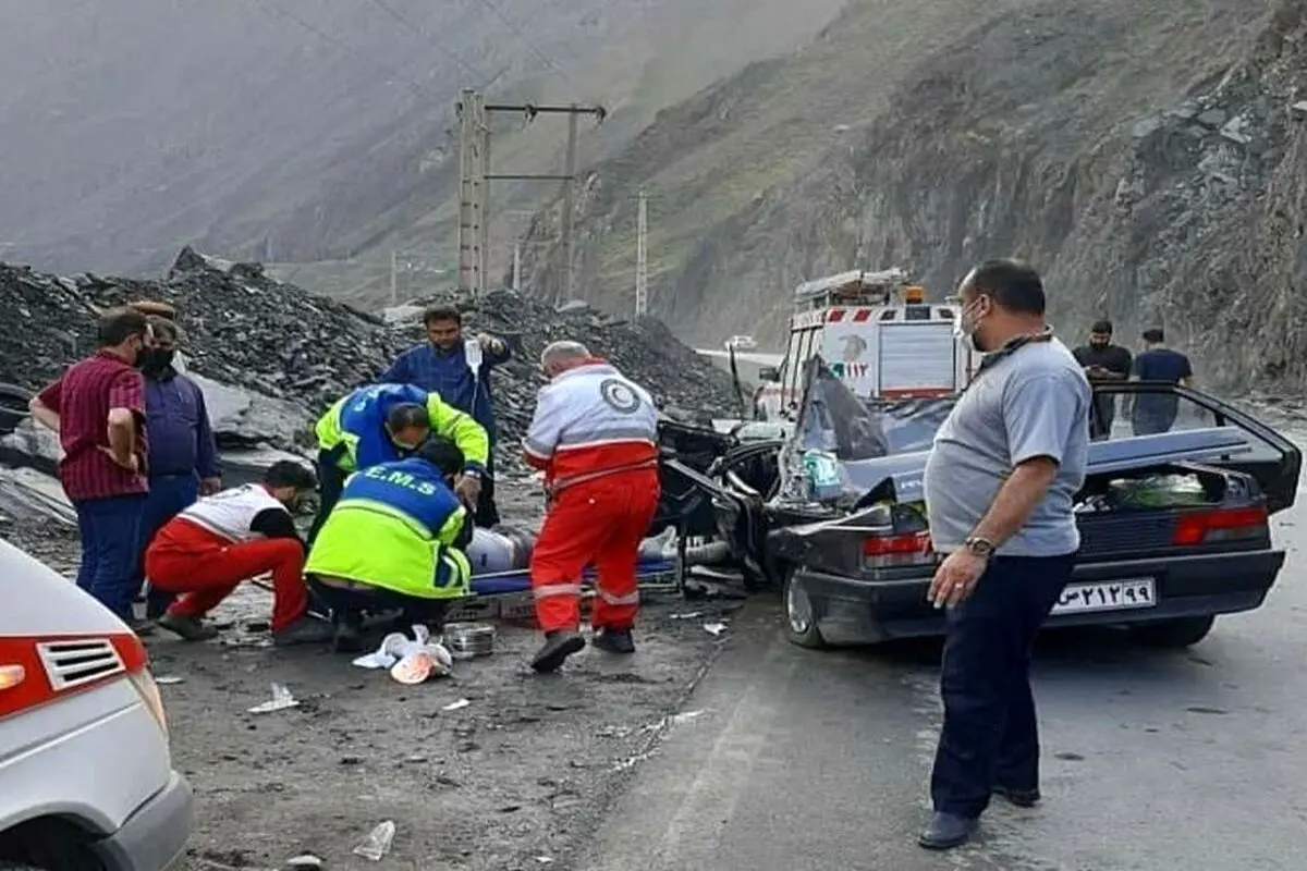 یک کشته در ریزش سنگ جاده کندوان