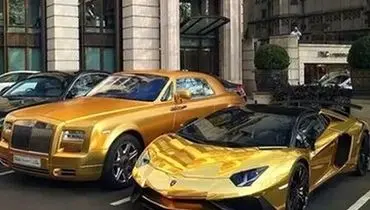 فوق لاکچری ترین خودروهای خاندان سعودی از جنس طلای خالص!+ عکس