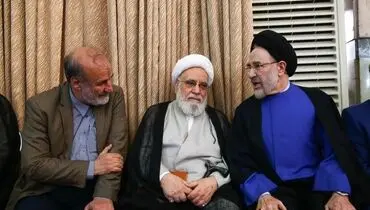 حضور سید محمد خاتمی در مراسم ختم مادر احمد مسجدجامعی
