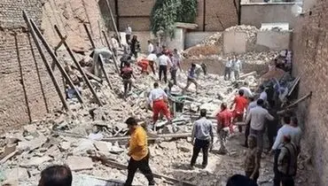 ریزش ساختمانی ۲ طبقه در شرق تهران فاجعه آفرید!
