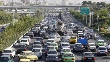 آزادراه تهران-شمال در ترافیک سنگین