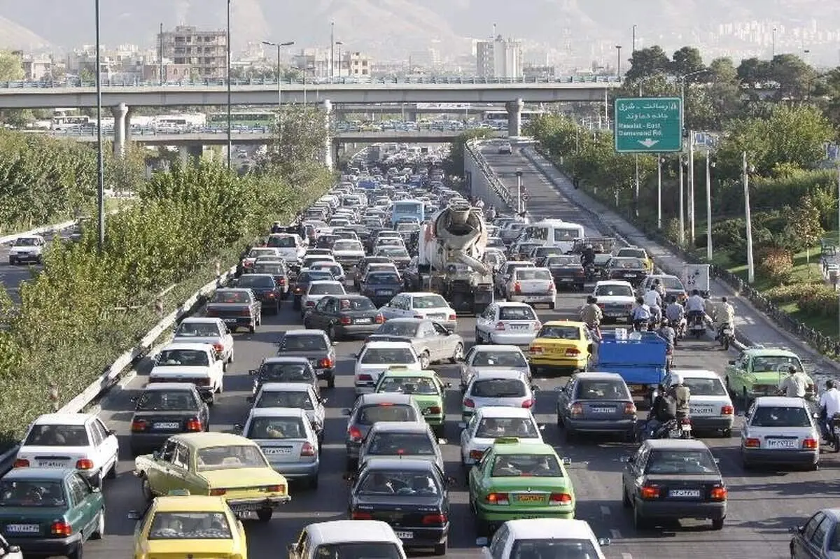 آزادراه تهران-شمال در ترافیک سنگین