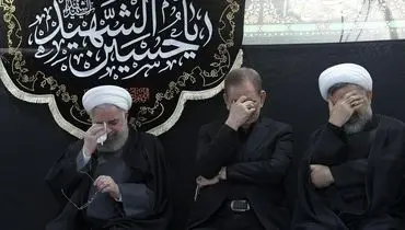 عزاداری های حسن روحانی در مراسم ابا عبدالله حسین (ع)+ تصاویر