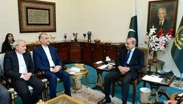 دیدار امیرعبداللهیان با نخست‌وزیر پاکستان در اسلام‌آباد