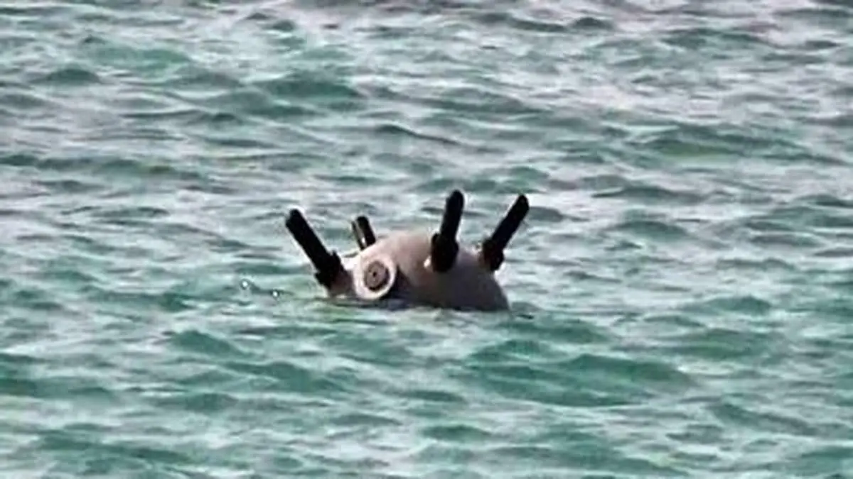 انفجار مین‌ دریایی جنگ روسیه و اوکراین در سواحل ترکیه+ فیلم