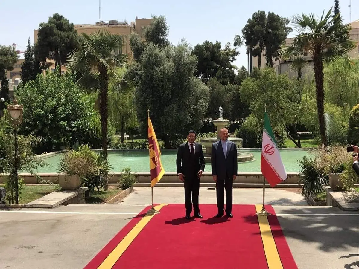 استقبال امیرعبداللهیان از همتای سریلانکایی