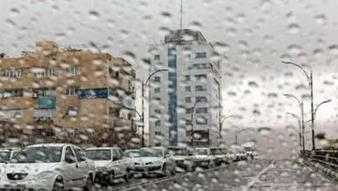 تصویری رویایی از رنگین کمان تابستانه در تهران