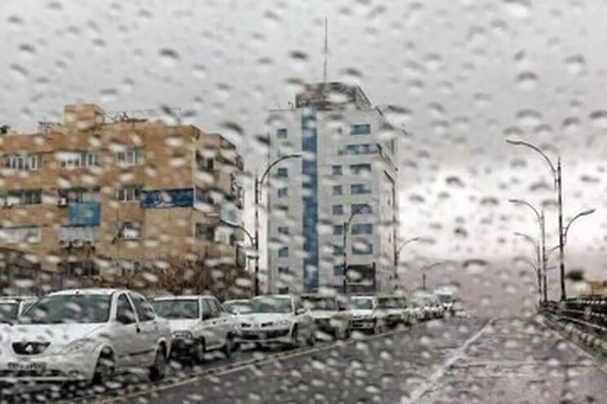 تصویری رویایی از رنگین کمان تابستانه در تهران
