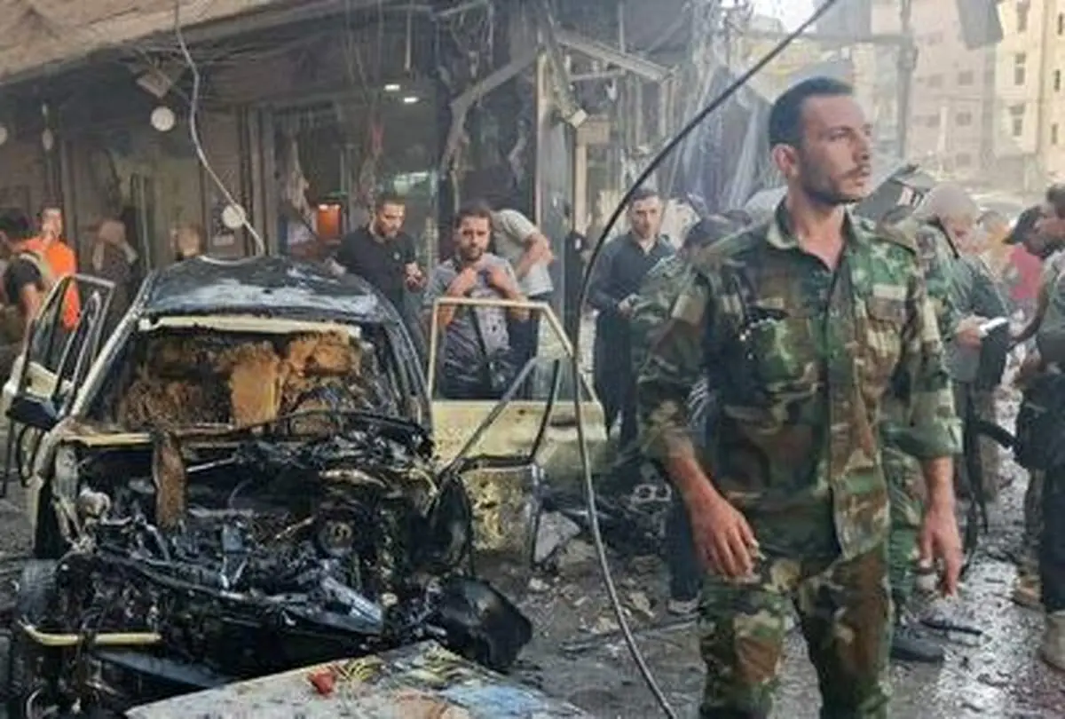 انفجار خودروی بمب‌ گذاری شده در دمشق +فیلم