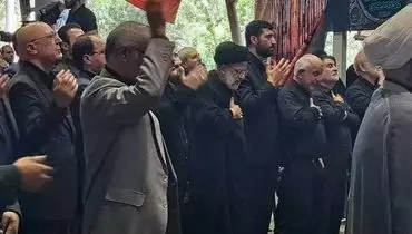 حضور رئیس جمهور در جمع عزاداران حسینی در دانشگاه تهران