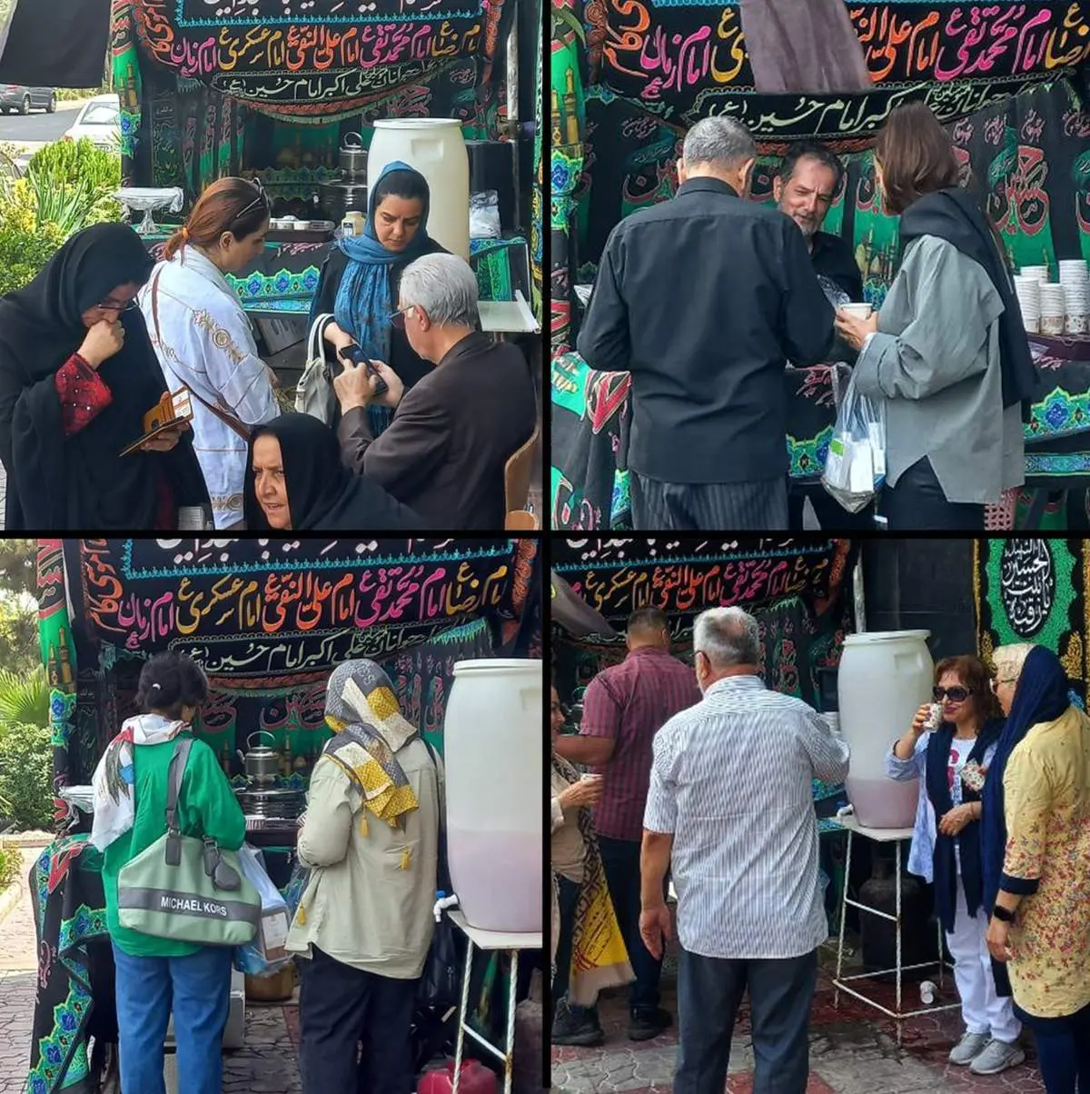 پوشش های متفاوت میهمان سفره امام حسین علیه السلام+ عکس