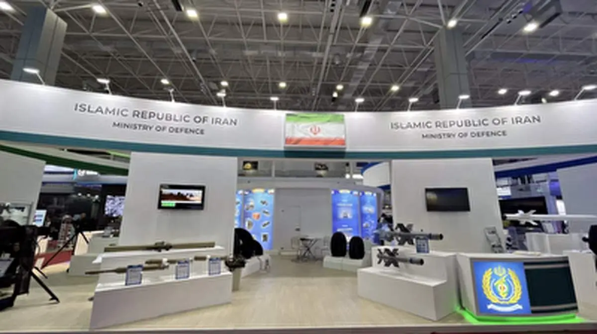 بازدید وزیر دفاع روسیه از غرفه ایران در نمایشگاه نظامی مسکو+ فیلم