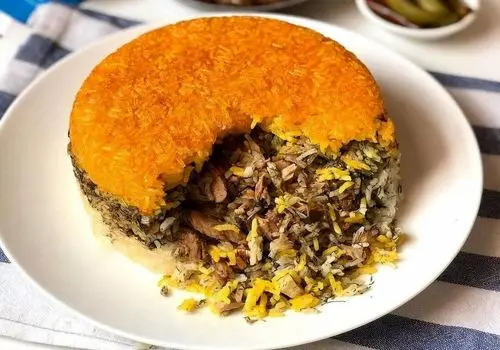 آموزش تهیه لوبیا پلو با ته‌چین زعفرانی؛ ترکیب طعم و عطر پاییزی
