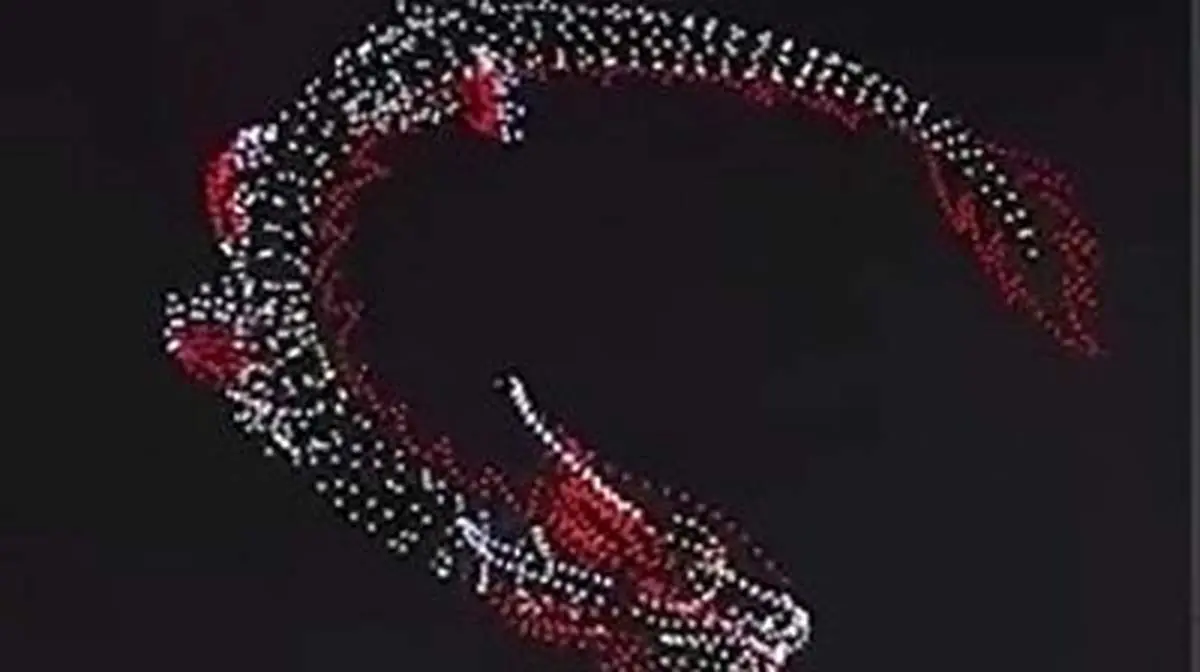 خلق تصاویر خارق العاده در آسمان با استقلاده از ۱۵۰۰ پهپاد+ فیلم