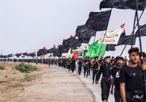 تصاویری از آغاز رسمی راهپیمایی اربعین از عراق+ فیلم