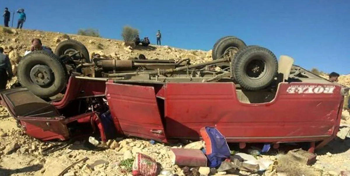 ۶ کشته درپی سقوط مینی‌بوس به دره در ورزقان