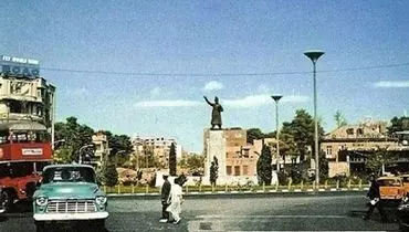 ۶۲ سال قبل میدان فردوسی تهران به این شکل بود+ تصاویر
