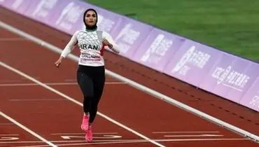 واکنش دختر دونده ایرانی پس از ناکامی در کسب مدال