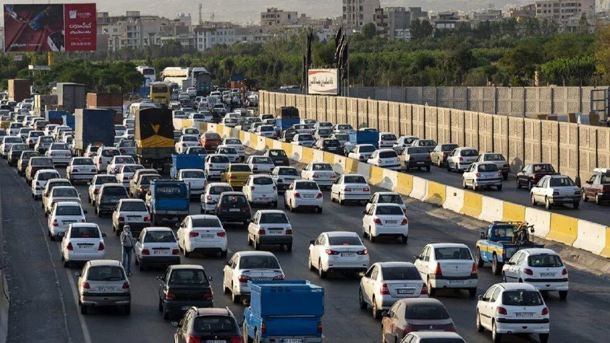 ترافیک سنگین در آزادراه تهران- کرج -قزوین
