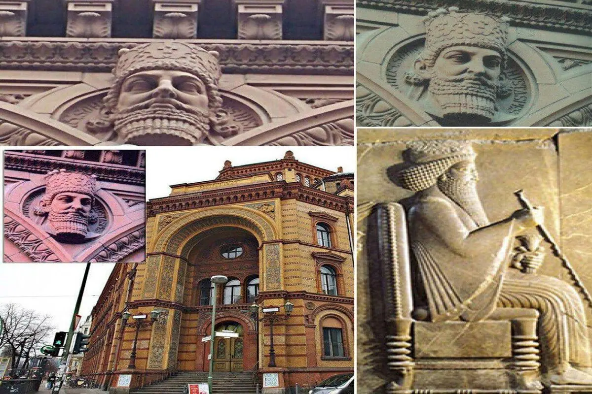 سردیس دیوار اداره پست برلین، این پادشاه بزرگ ایرانی است+ عکس