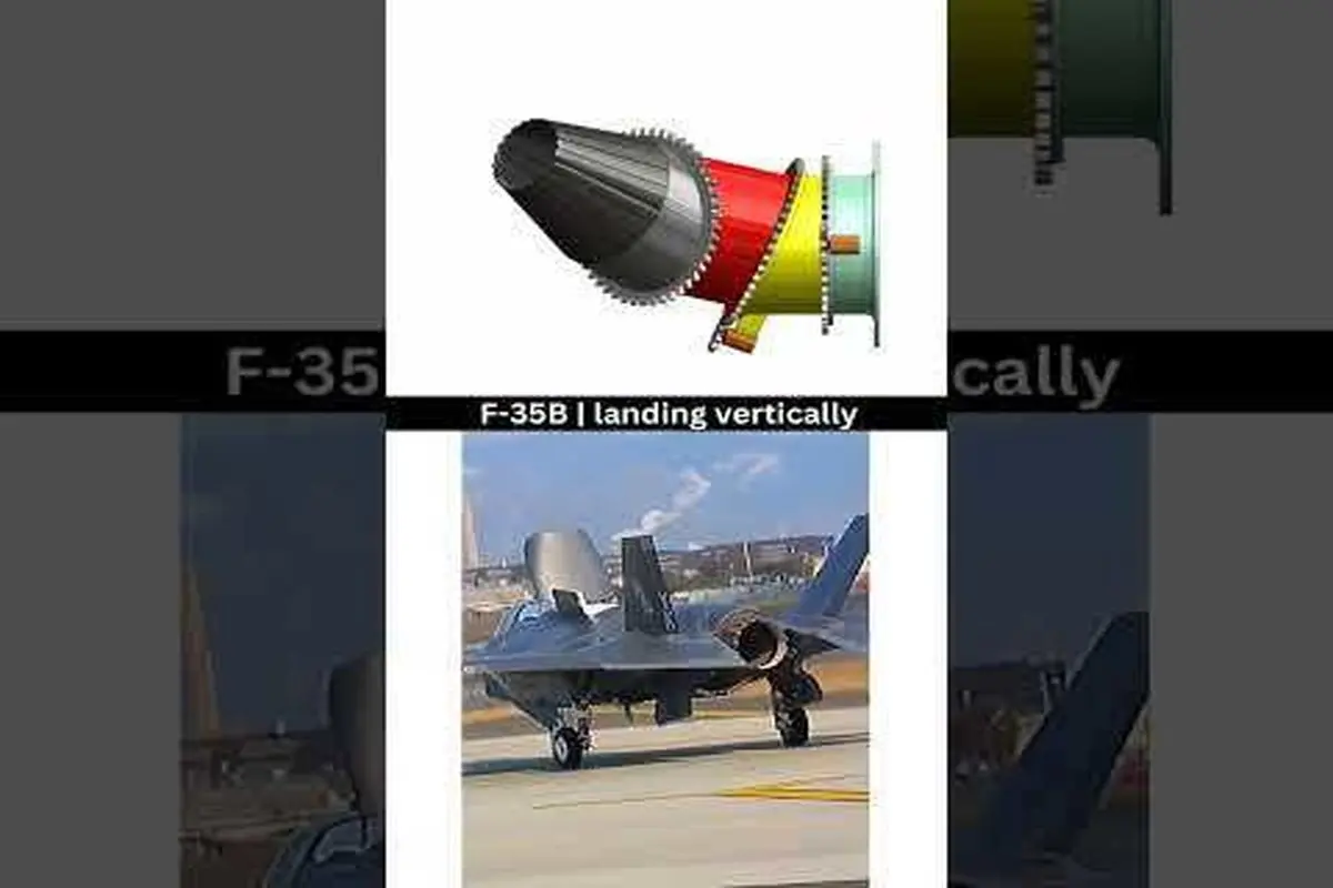 گرافیک حیرت انگیز از عملکرد موتور عمودپرواز جنگنده اف-35+ فیلم