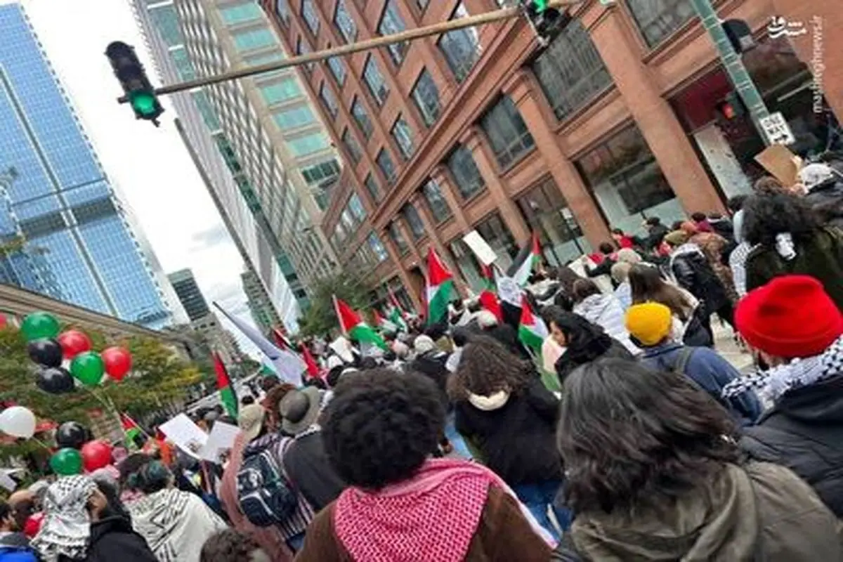 برگزاری تظاهرات حمایت از مردم فلسطین در لس آنجلس+ فیلم