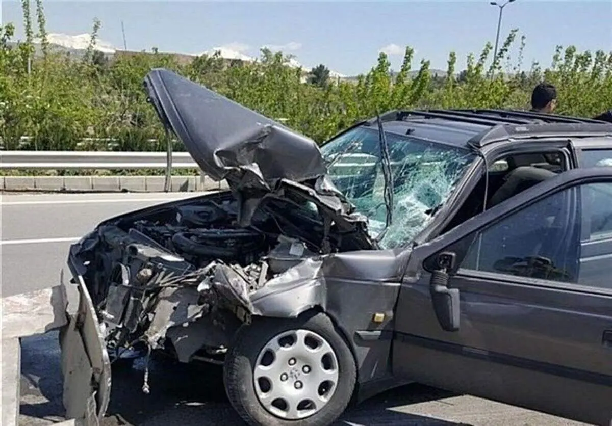 تصادف مرگبار نیسان آبی با سمند+ عکس