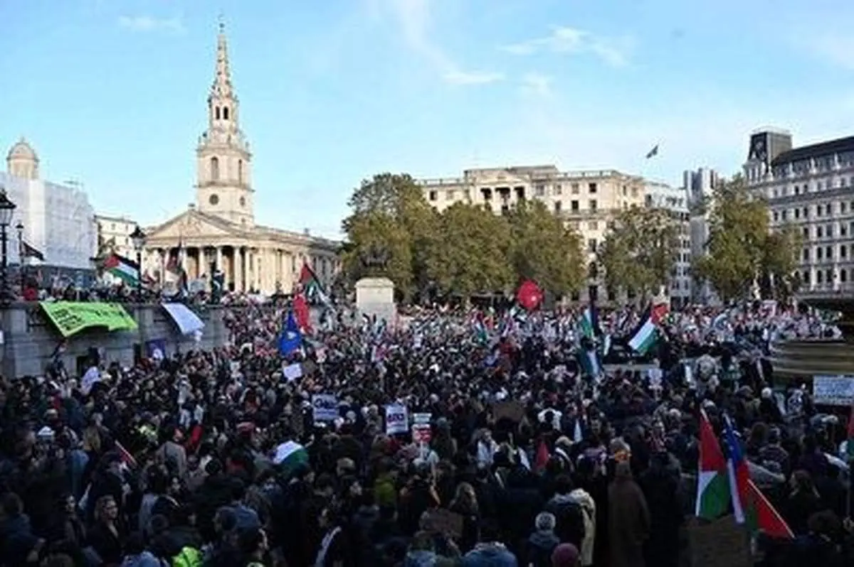 تظاهرات مردم برلین در حمایت از فلسطین+ فیلم