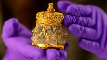 درخشش چشمگیر «کریستال طلاکوب» ۱۱۰۰ ساله + عکس