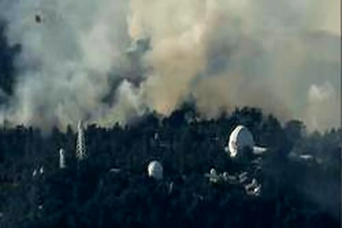 آتش‌سوزی در بزرگترین تاسیسات تلویزیونی کالیفرنیا + فیلم