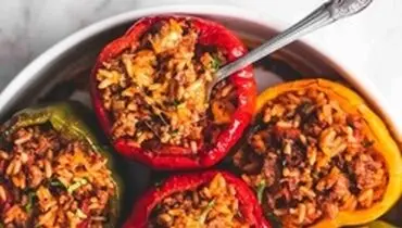 طرز تهیه فلفل شکم پر با پنیر اسرم خوشمزه