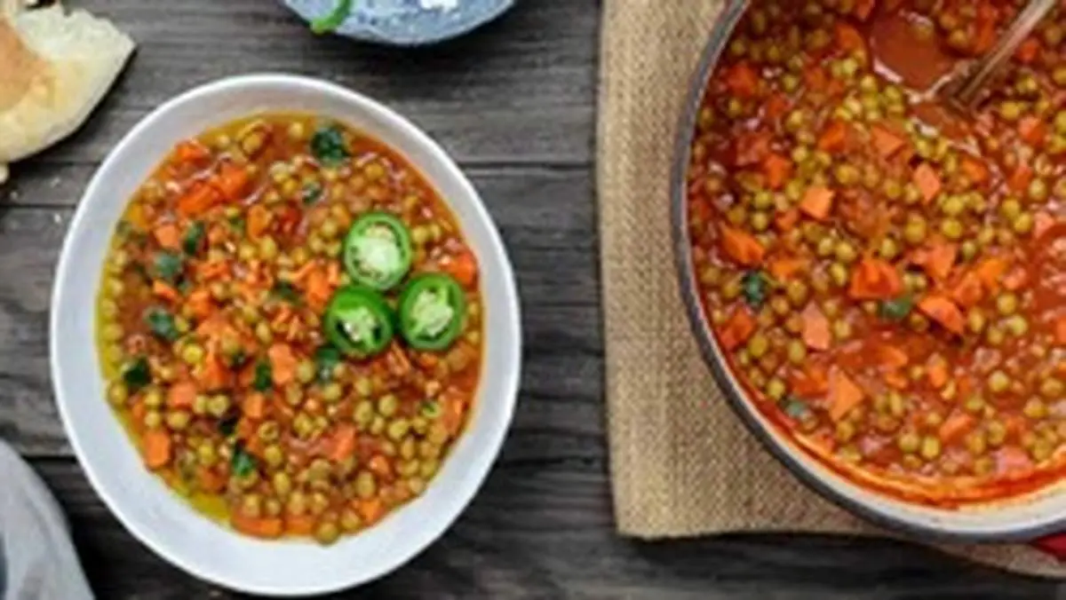 طرز تهیه خورش نخود فرنگی ساده و خوشمزه