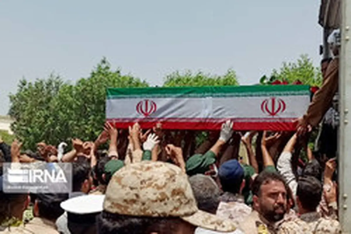 پیکر پاک ۲ شهید مرزبانی خوزستان تشییع شد