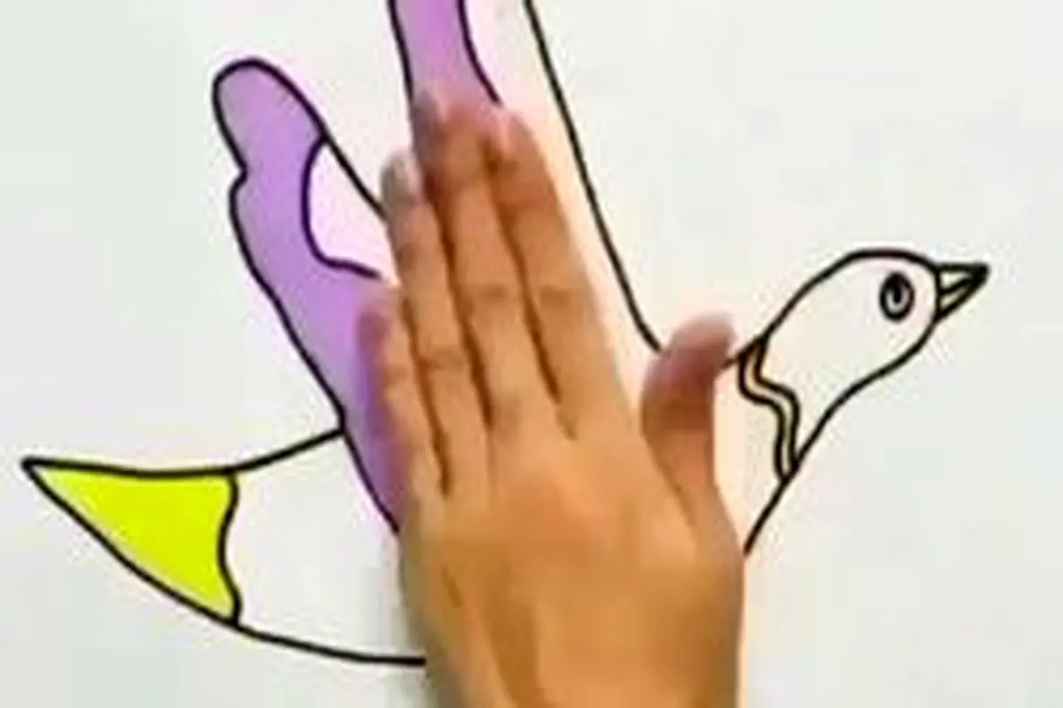 آموزش نقاشی با استفاده از انگشتان دست + فیلم
