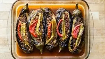 طرز تهیه کارنیاریک، بادمجان شکم پر ترکی