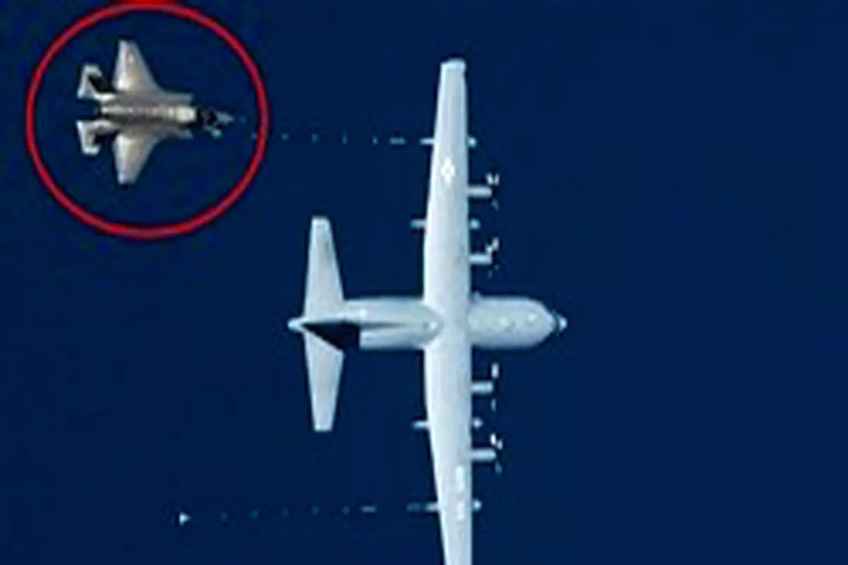سقوط جنگنده «اف-۳۵» و هواپیمای سوخت‌گیری هرکولس در کالیفرنیا