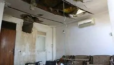 تخریب خانه‌ای در ایران در اثر أصابت گلوله جنگ قره باغ + عکس