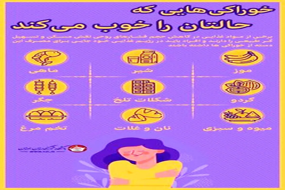 خوراکیهایی که حالتان را خوب میکند+اینفوگرافی