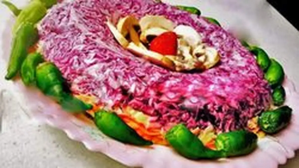 طرز تهیه سالاد قالبی مخلوط کلم