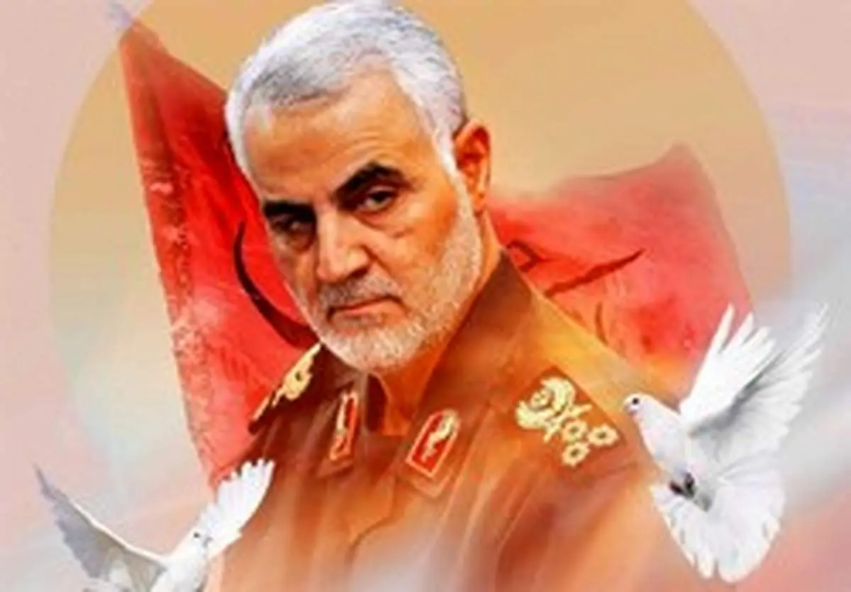 تصویری از شهید سردار سلیمانی در کنار ضریح امام رضا(ع) +عکس